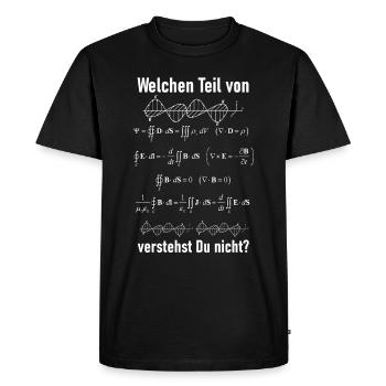 Maxwell-Gleichung lustiges Mathematiker T-Shirt - Männer Premium Bio T-Shirt - Schwarz - Vorne - Nico (187cm)