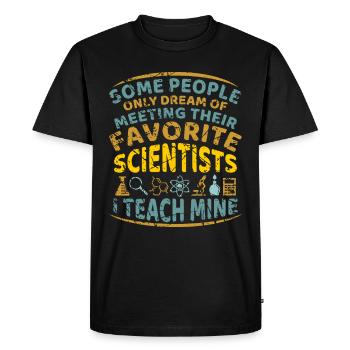 Professeur de biologie professeur de chimie professeur de biologie chimie - T-shirt Premium bio Homme - noir - Devant - Nico (187cm)