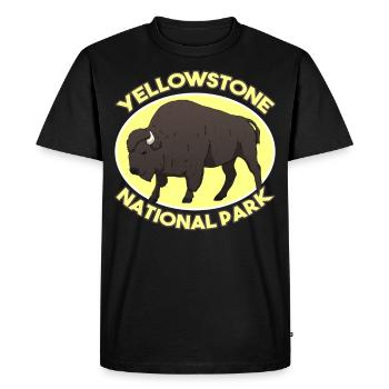 Parc National de Yellowstone Parc National USA bison - T-shirt Premium bio Homme - noir - Devant - Nico (187cm)