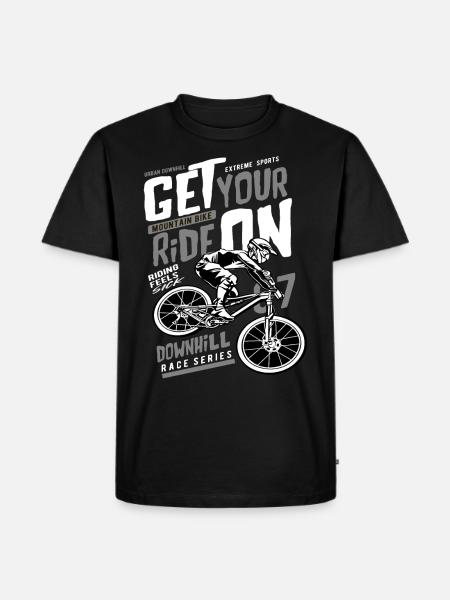 Downhill MTB mountain bike dirt bike enduro - Men's Premium Organic T-Shirt - black