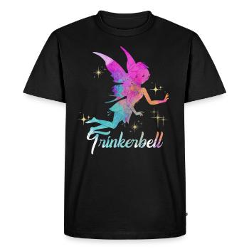 TRINKERBELL ALKOHOL JUNGGESELLENABSCHIED MALLORCA - Männer Premium Bio T-Shirt - Schwarz - Vorne - Nico (187cm)