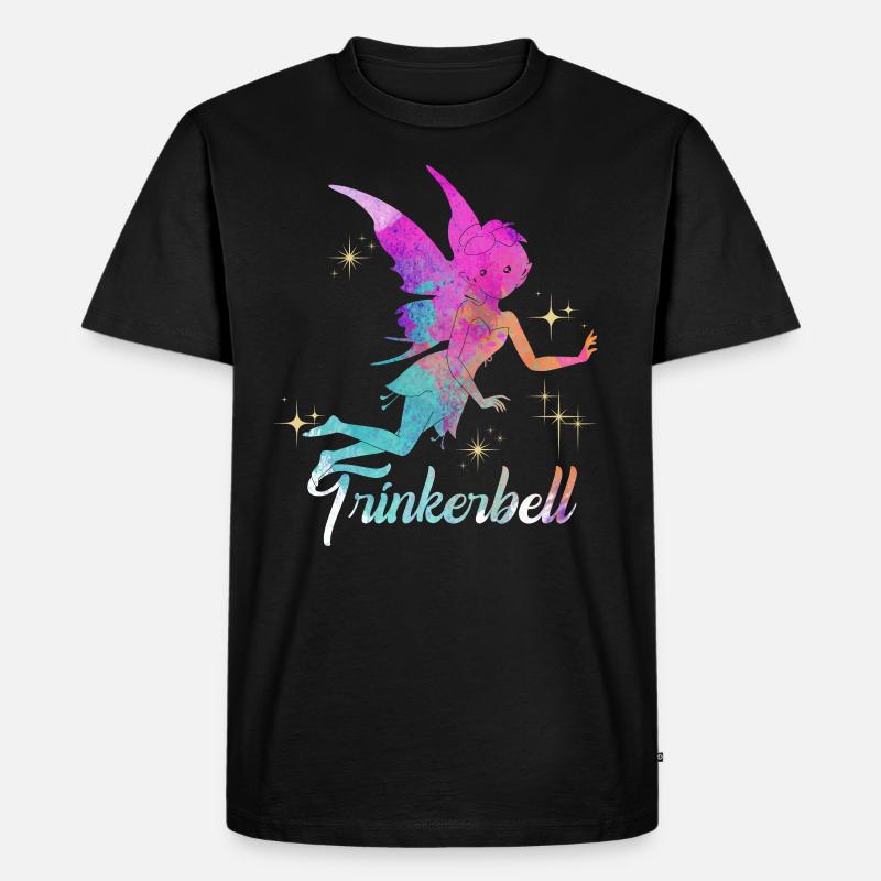 TRINKERBELL ALKOHOL JUNGGESELLENABSCHIED MALLORCA - Männer Premium Bio T-Shirt - Schwarz