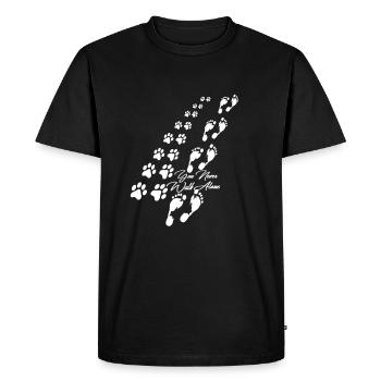 You never walk alone dog - Men's Premium Organic T-Shirt - black - Front - Nico (187cm)