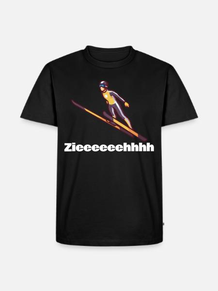 Ski jumper SKI JUMPING GIFT - Men's Premium Organic T-Shirt - black