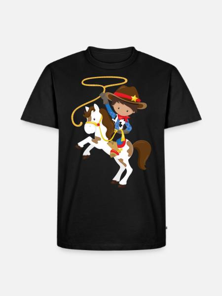 cowboy - Men's Premium Organic T-Shirt - black
