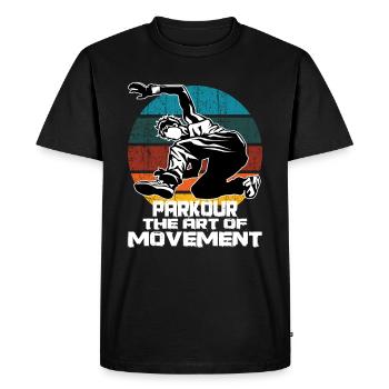 Parkour Freerunning Backflip Funsport Fun Gift - T-shirt Premium bio Homme - noir - Devant - Nico (187cm)