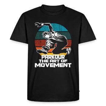 Parkour Freerunning Backflip Funsport Fun Gift - T-shirt Premium bio Homme - noir - Devant - Nico (187cm)