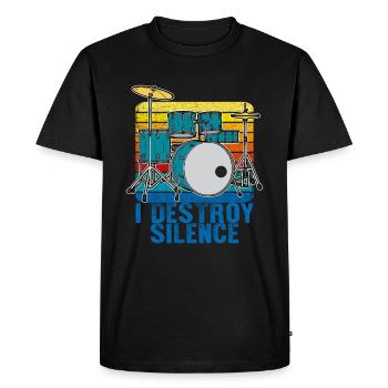 Drummer Drums Drummer Drums Fun Gift - T-shirt Premium bio Homme - noir - Devant - Nico (187cm)