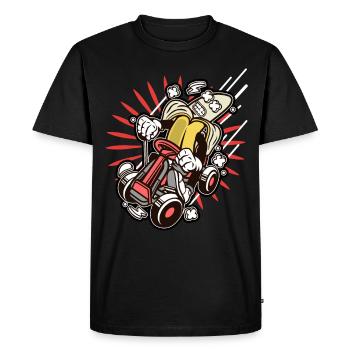 Kart Gokart Banane BD image d’enfant - T-shirt Premium bio Homme - noir - Devant - Nico (187cm)