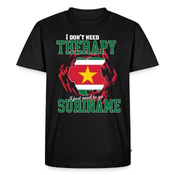 Je n'ai pas besoin de thérapie - Suriname - T-shirt Premium bio Homme - noir - Devant - Nico (187cm)