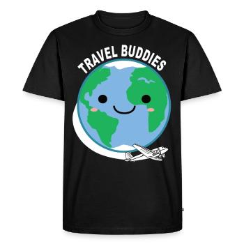 Travel Travel Buddies Traveler Traveling Reisen - Men's Premium Organic T-Shirt - black - Front - Nico (187cm)