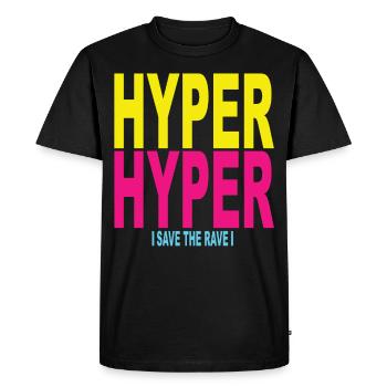 90s 90s party 90s techno 90 years - Men's Premium Organic T-Shirt - black - Front - Nico (187cm)