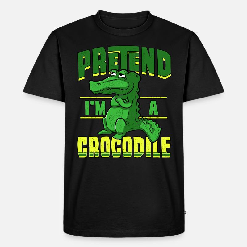 cooles Krokodil mit Spruch - Männer Premium Bio T-Shirt - Schwarz