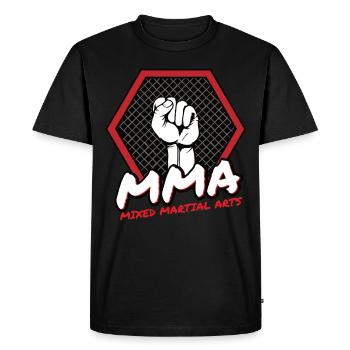 MMA - Men's Premium Organic T-Shirt - black - Front - Nico (187cm)