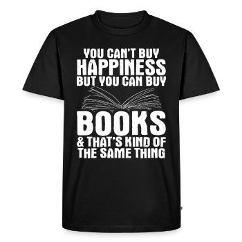 Livre livres livre - T-shirt Premium bio Homme - noir - Devant - Nico (187cm)