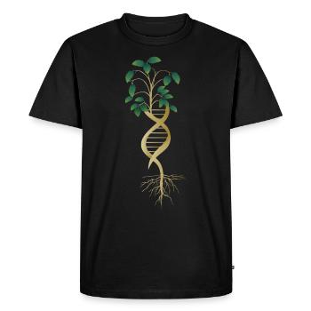 DNA Tree Life Earth Genetics Biology Science - Men's Premium Organic T-Shirt - black - Front - Nico (187cm)