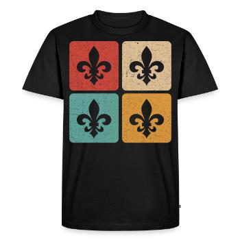 Vintage Mardi Gras - T-shirt Premium bio Homme - noir - Devant - Nico (187cm)