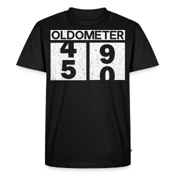 Oldometer 49 50 - Men's Premium Organic T-Shirt - black - Front - Nico (187cm)