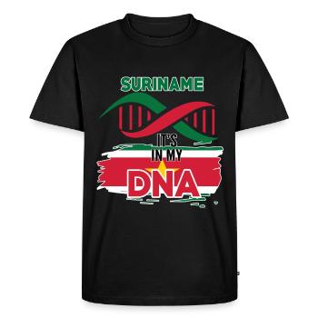 Suriname is in my DNA - Men's Premium Organic T-Shirt - black - Front - Nico (187cm)