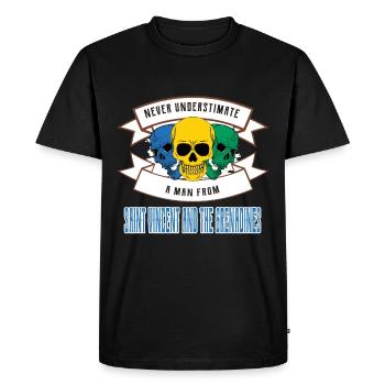 Ne sous-estimez jamais quelqu'un de Saint-Vincent-et-les-Autres - T-shirt Premium bio Homme - noir - Devant - Nico (187cm)