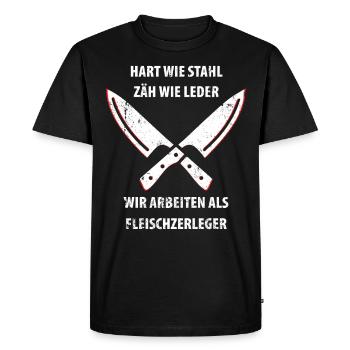 Boucher boucher boucher - T-shirt Premium bio Homme - noir - Devant - Nico (187cm)