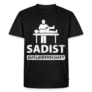 Physiothérapeute physiothérapie physiothérapie - T-shirt Premium bio Homme - noir - Devant - Nico (187cm)