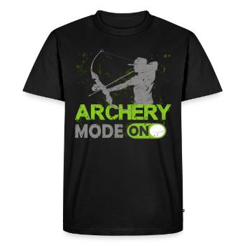 Cadeau de tir à l'arc de mode - T-shirt Premium bio Homme - noir - Devant - Nico (187cm)