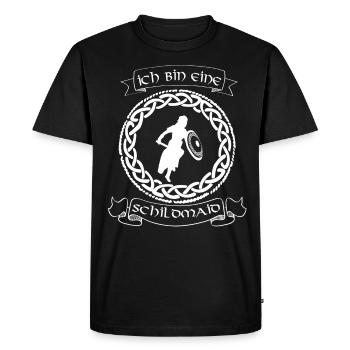 Bouclier viking femme de ménage cadeau - T-shirt Premium bio Homme - noir - Devant - Nico (187cm)