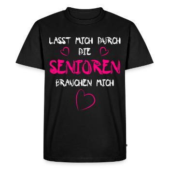 Geriatric nurse - care - Men's Premium Organic T-Shirt - black - Front - Nico (187cm)