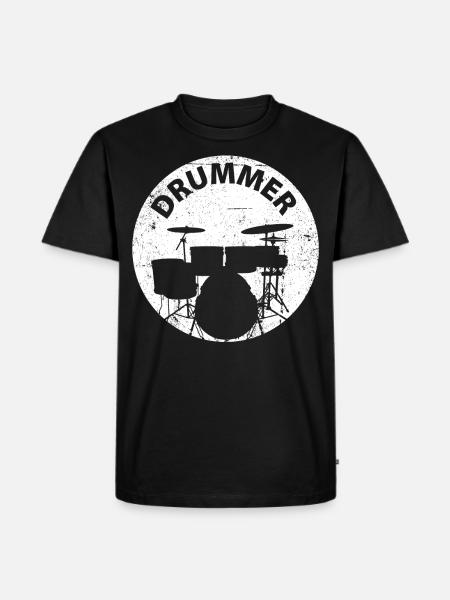Drummer Drum Drum Drums - Men's Premium Organic T-Shirt - black