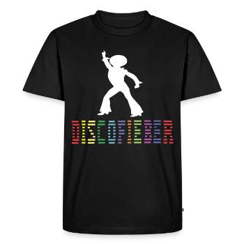 70s 70s disco Sibziger 70s fashion 70s fashion - T-shirt Premium bio Homme - noir - Devant - Nico (187cm)