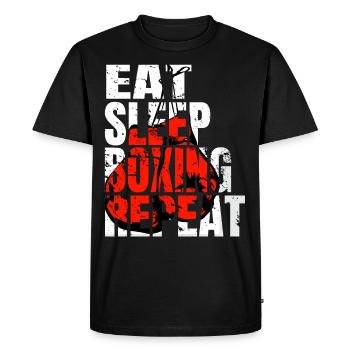 Boxe Boxe Combat Boxe Sparring Boxer Sport - T-shirt Premium bio Homme - noir - Devant - Nico (187cm)