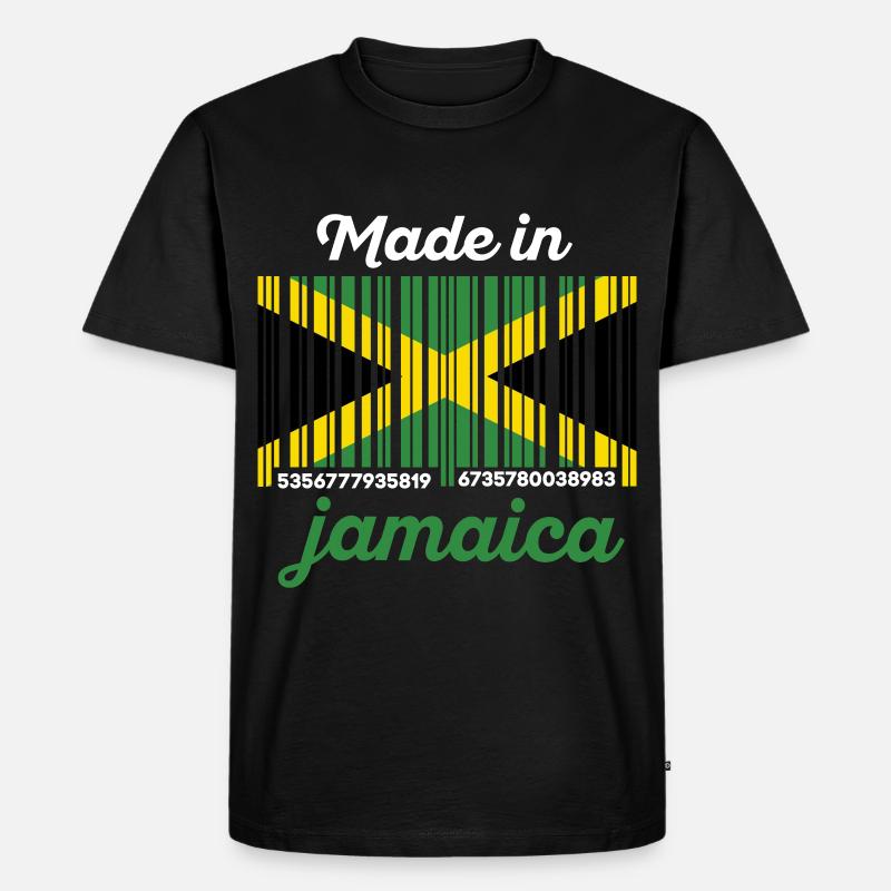 Jamaika Barcode Flagge - Männer Premium Bio T-Shirt - Schwarz