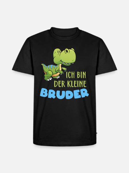 Cadeaux frères et soeurs Little Brother Dino T Rex - T-shirt Premium bio Homme - noir