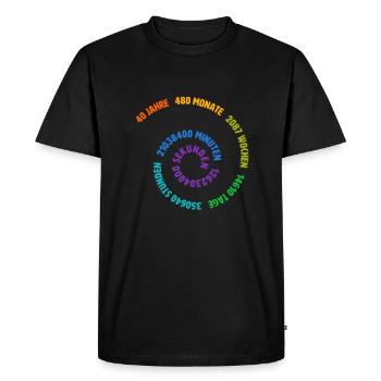 Cadeau d’anniversaire 40 ans 40 ans - T-shirt Premium bio Homme - noir - Devant - Nico (187cm)