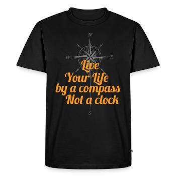 Travel Bug Compass Traveler Backpacking - Men's Premium Organic T-Shirt - black - Front - Nico (187cm)