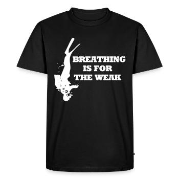 La respiration de plongée est pour le dicton de plongée faible - T-shirt Premium bio Homme - noir - Devant - Nico (187cm)