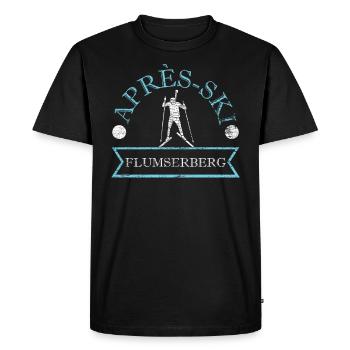 Apres Ski Flumserberg Ski Vacation Switzerland Ski Area - T-shirt Premium bio Homme - noir - Devant - Nico (187cm)