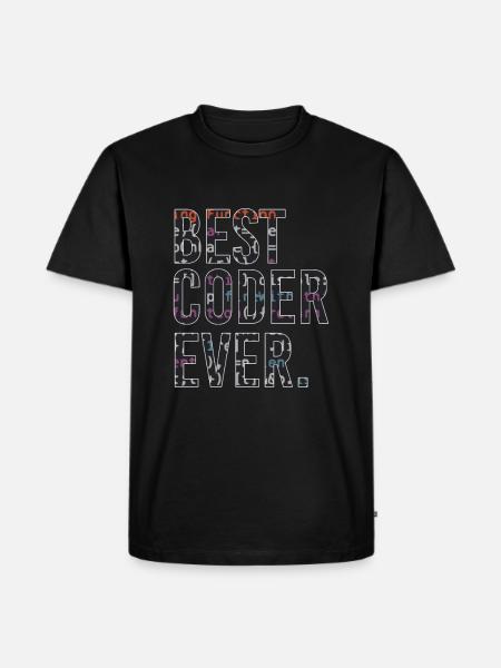 Bester Programmierer Coden Coder - Männer Premium Bio T-Shirt - Schwarz