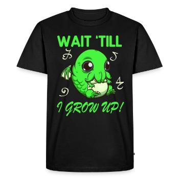 Cthulhu bébé mignon drôle - T-shirt Premium bio Homme - noir - Devant - Nico (187cm)