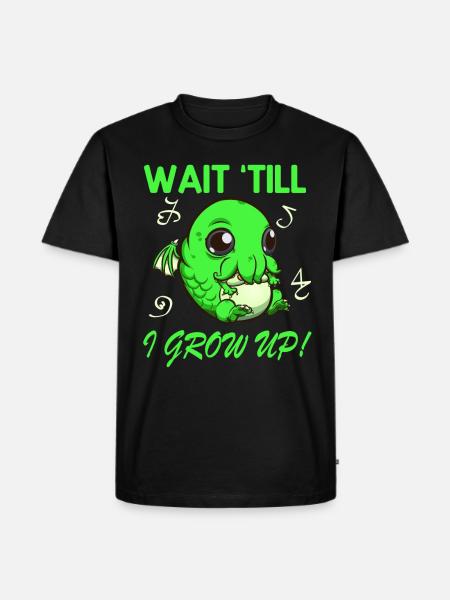 Cthulhu bébé mignon drôle - T-shirt Premium bio Homme - noir