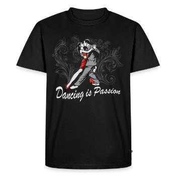 Tango La danse est passion couple de danse - T-shirt Premium bio Homme - noir - Devant - Nico (187cm)