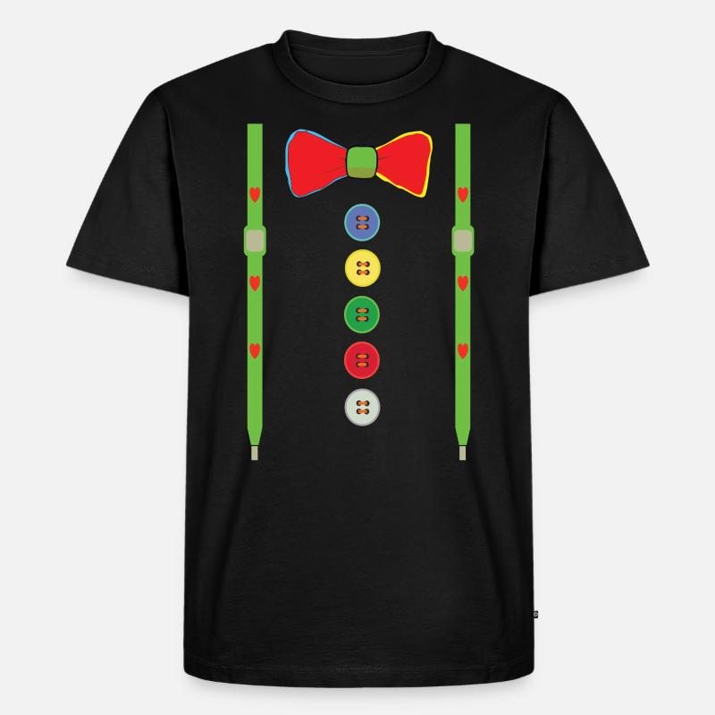 Clown Fasching Karneval Kostüm - Männer Premium Bio T-Shirt - Schwarz