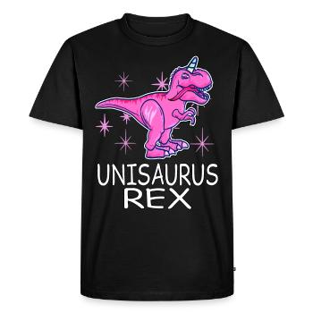 Licorne Dino Trex Unisaurus Rex Licorne - T-shirt Premium bio Homme - noir - Devant - Nico (187cm)