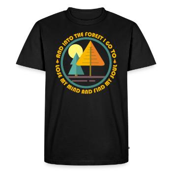 And Into The Forest I Go Modern Natur Art - Männer Premium Bio T-Shirt - Schwarz - Vorne - Nico (187cm)