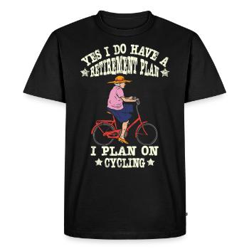 Cycliste retraité drôle pensionné cycliste - T-shirt Premium bio Homme - noir - Devant - Nico (187cm)