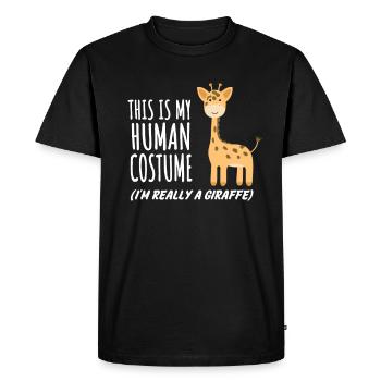 Costume de girafe - T-shirt Premium bio Homme - noir - Devant - Nico (187cm)