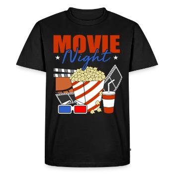 Amateur de cinéma - T-shirt Premium bio Homme - noir - Devant - Nico (187cm)