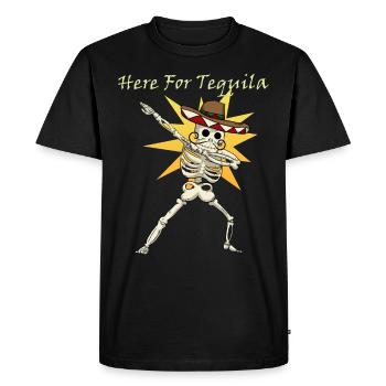 Ici pour la tequila - T-shirt Premium bio Homme - noir - Devant - Nico (187cm)