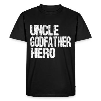 Oncle parrain grand-oncle cadeau oncle - T-shirt Premium bio Homme - noir - Devant - Nico (187cm)